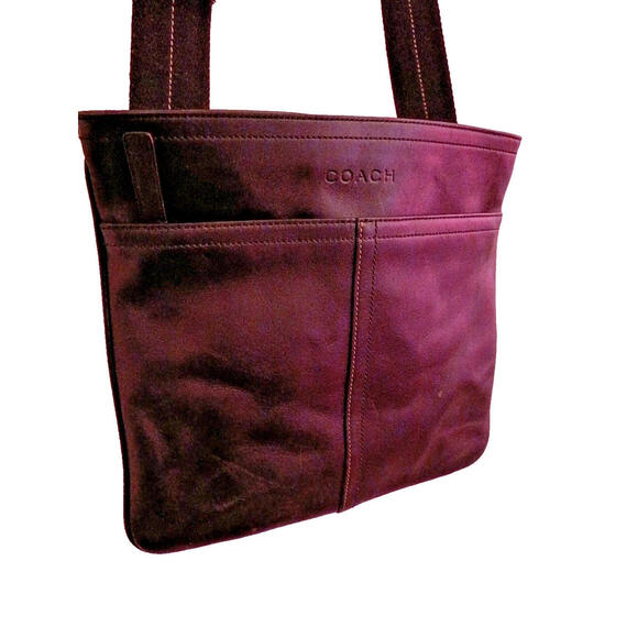 Coach Handbags - Coach Leather Bag Brown  Slim Zip Crossbody Bag f70696 Unisex